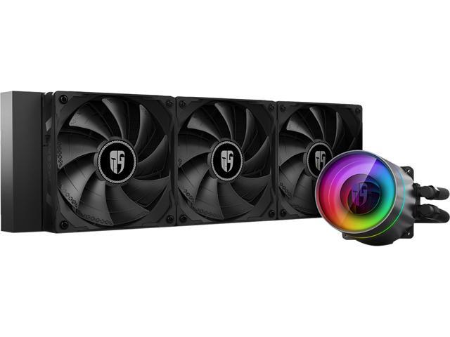 DEEPCOOL Castle 360EX Addressable RGB AIO Liquid CPU Cooler Anti-Leak Technology Inside Cable Controller and 5V ADD RGB 3-Pin Motherboard