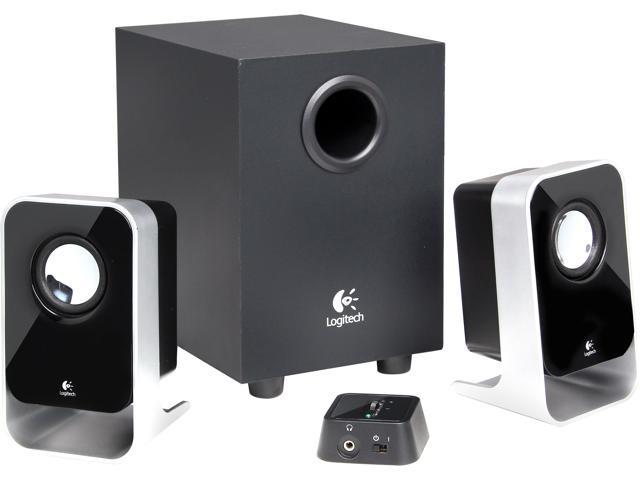 NeweggBusiness - Logitech LS21 7 Watts RMS (FTC) Stereo Speaker System - Black