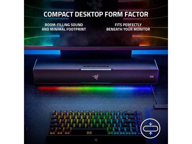 Razer Leviathan V2 X PC Gaming Compact Soundbar: USB Type C, BT,  High-Fidelity Stereo, Razer Chroma™ RGB 