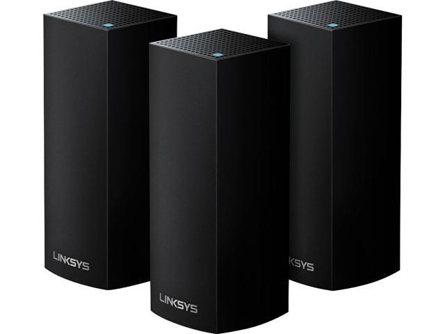 Linksys (WHW0303B) Velop Mesh Router (Tri-Band Home Mesh Wi-Fi System for Whole-Home Wi-Fi Mesh Network) 3-Pack Black