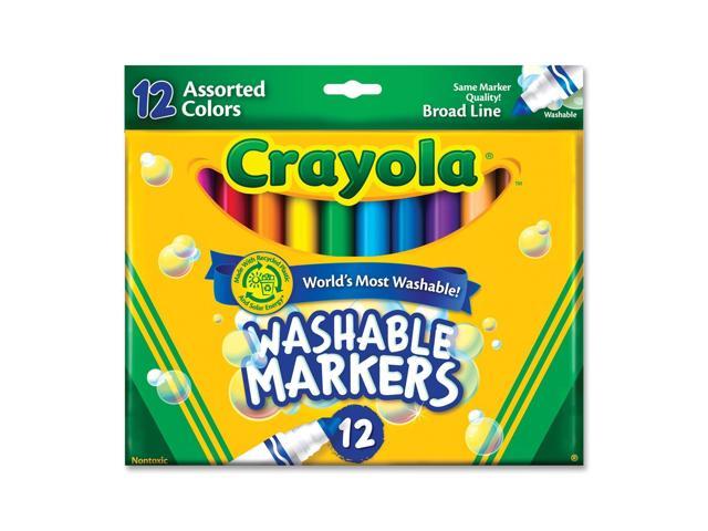 Crayola Washable Marker Set, 12-Colors, Fine