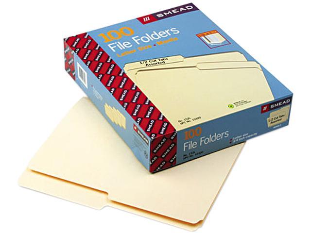 Smead File Folders with Single-Ply Tab, Manila, 100 / Box (Quantity)