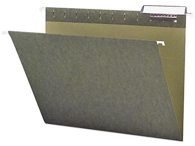 SMead 1/3 Tab Hanging File Folders, 11 Point Stock, Letter- Green (25 per Box)