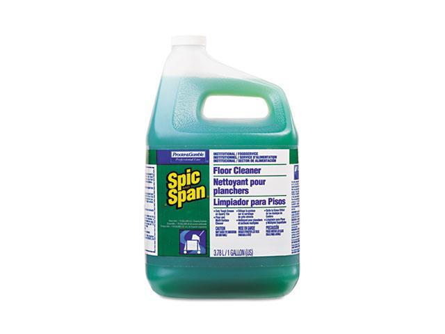 P & G Spic and Span 02001 Floor Cleaner Liquid Solution - 1 gal (128 fl oz) - 1 Each - Green