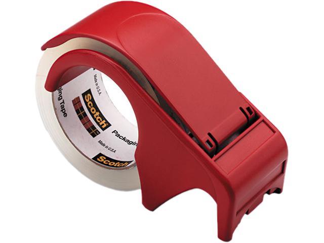 Scotch DP300-RD Compact and Quick Loading Dispenser for Box Sealing Tape, 3' Core, Plastic, Red photo