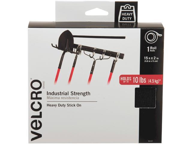 NeweggBusiness - Velcro 90197 Industrial Strength Sticky-Back Hook and Loop  Fasteners, 2.00 x 15.00 ft. Roll, Black