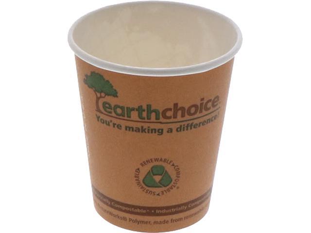 Pactiv DPHC8EC 8 oz Compostable Small Paper Hot Cup Orange 1000 ct