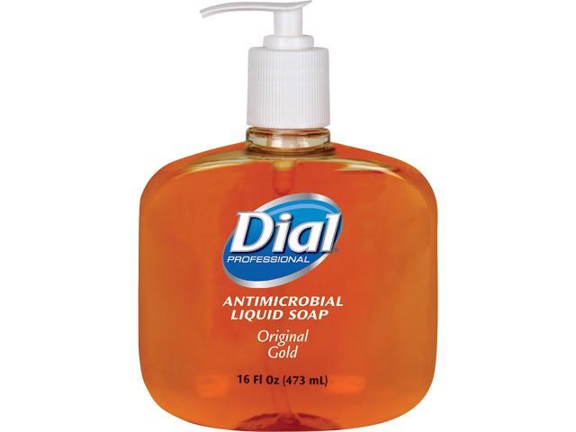 Liquid Dial 80790CT Liquid Gold Antimicrobial Soap Unscented Liquid 16 oz Pump Bottle 12/Carton