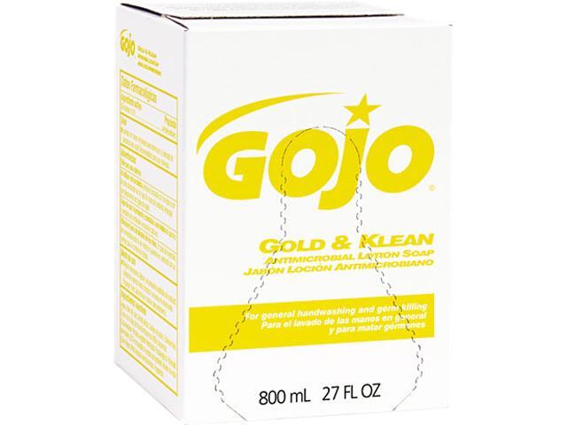GOJO 9127-12 Gold & Klean Lotion Soap Bag-in-Box Dispenser Refill Fresh Liquid 800ml