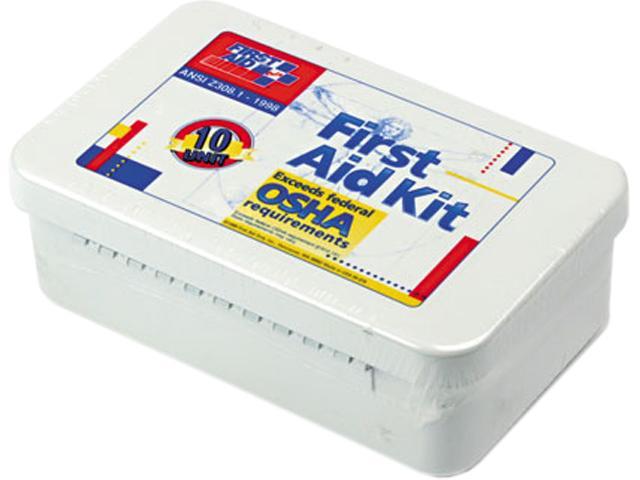First Aid Only 240-AN Unitized First Aid Kit for 10 People 46 Pieces OSHA/ANSI Plastic Case