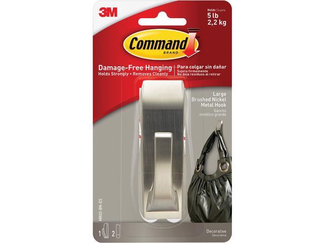 Command MR03BNES Large Modern Reflections Hook Brushed Nickel