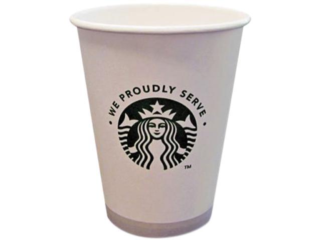 Starbucks 438582 Hot Cups 1200 oz White with Green Logo 1000 / Carton