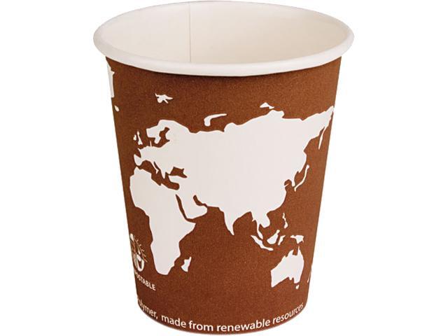 Eco-Products EP-BHC10-WA Individually Wrapped World Art Hot Cups