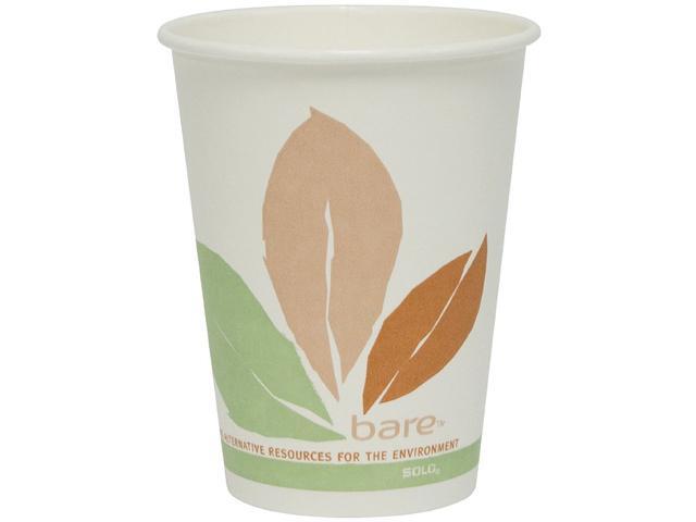 SOLO Cup Company 412PLN-J7234 Bare Design Paper with PLA Lining Eco-Forward Compostable Hot Cup