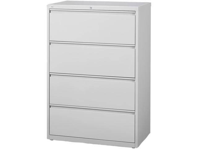 Neweggbusiness Realspace Pro 19052 Steel Lateral File 4 Drawer 40 1 4 H X 36 W X 18 5 8 D Light Gray