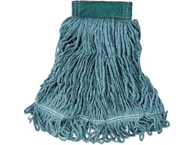 Rubbermaid Commercial RCP D252 GRE Super Stitch Blend Mop Heads Cotton/Synthetic Green Medium