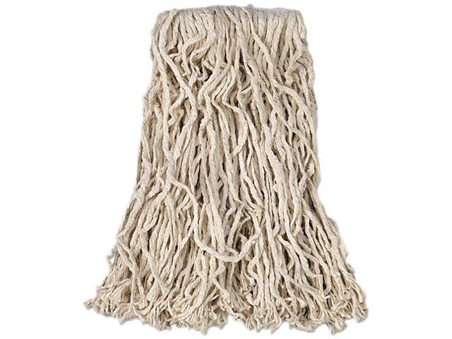 Rubbermaid V116 Commercial Non-Launderable Economy Cut-End Cotton Wet Mop Heads 16oz 1' Band White - 1 Carton (12 pcs)