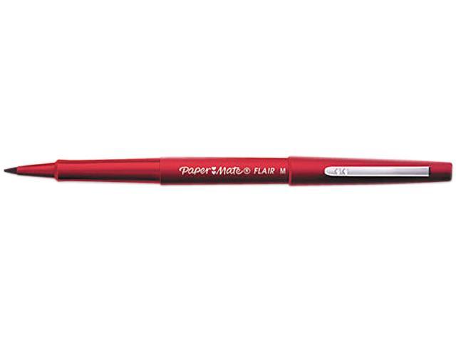 Paper Mate Point Guard Flair Needle Tip Stick Pen Red Ink 0.7mm