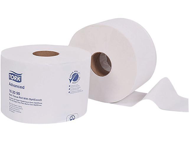 Tork 162090 Advanced Bath Tissue Roll with OptiCore Septic Safe 2-Ply White 865 Sheets / Roll 36 / Carton