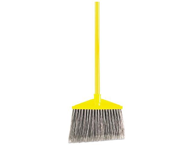 Rubbermaid Commercial 6375-00GY Brute Angled Large Broom Poly Bristles 46-7/8' Metal Handle Yellow/Gray