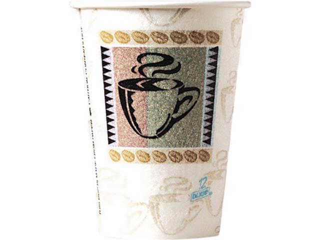 Dixie 5342CD-PK Hot Cups Paper 12 oz Coffee Dreams Design 50/Pack