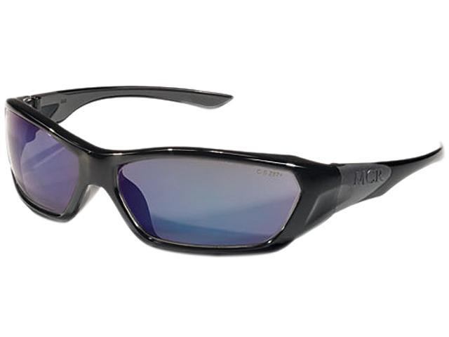 Crews (MCR SAFETY) FF128B ForceFlex Safety Glasses Black Frame Blue Lens