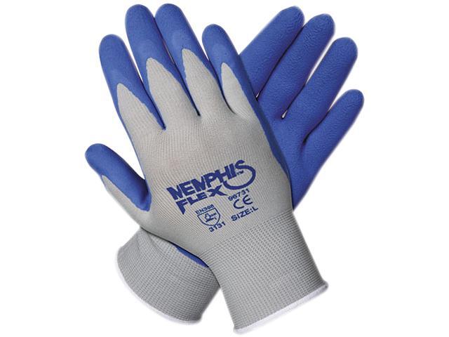 Memphis 96731L Memphis Flex Seamless Nylon Knit Gloves Large Blue/Gray 1 Pair