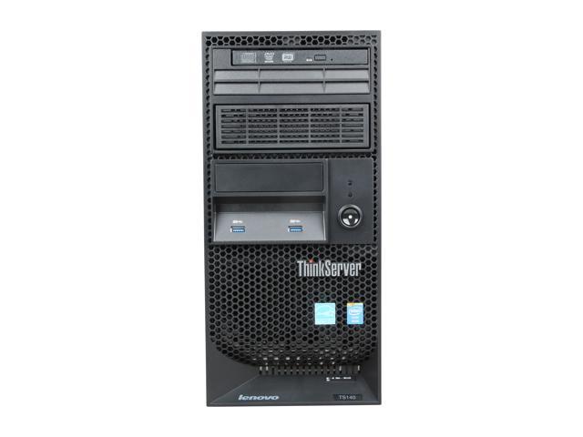 NeweggBusiness - Lenovo ThinkServer TS140 Tower Server System Intel Xeon E3- 1225 v3 3.2GHz 4GB DDR3 1600 None 70A4001LUX
