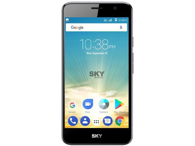 Neweggbusiness Sky Devices Platinum A55 3g Unlocked Dual Sim Cell Phone 5 5 Silver 8gb 1gb Ram