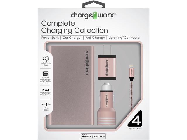 NeweggBusiness Chargeworx Metallic Mobile Charging Kit for