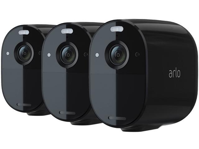 Arlo Essential Spotlight Camera 3-Pack Wire-Free 1080p Integrated Spotlight Color Night Vision 2-Way Audio Rechargeable Battery Direct to WiFi