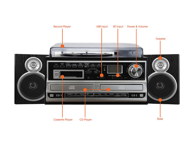 NeweggBusiness - Open Box: Trexonic TRX-68B 3-Speed Turntable With