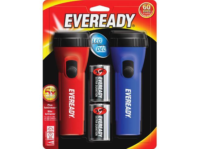 Eveready L152SCT LED Economy Flashlight D - Polypropylene Casing - Blue Red