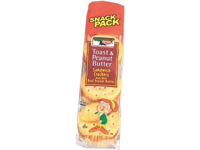 Keebler 21167 Sandwich Crackers Peanut Butter 8-Cracker Snack Pack 12 Packs/Box