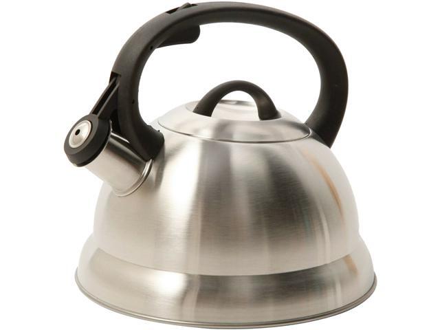 MR COFFEE 9140702 Flintshire 175-Quart Stainless Steel Whistling Tea Kettle Silver