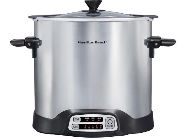 NeweggBusiness - Hamilton Beach 33196 Silver 10 Qt. Sear & Cook 10 Quart  Stockpot Slow Cooker, Silver