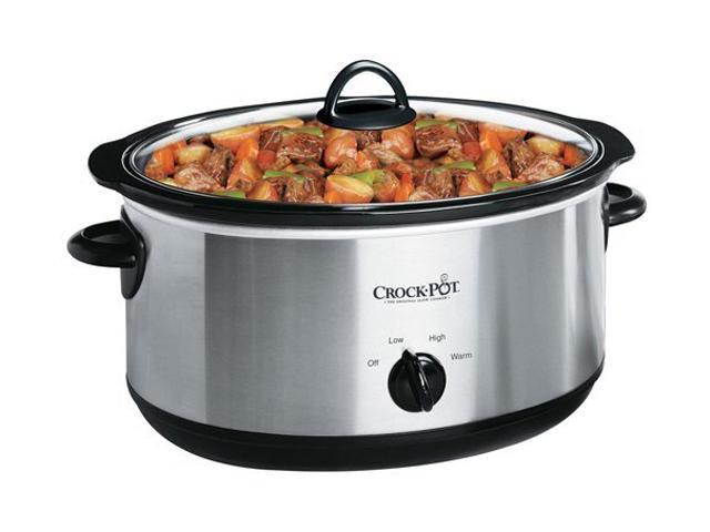 CrockPot 7 Quart Manual Slow Cooker, Silver