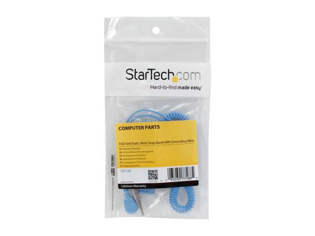 StarTech.com ESD Anti Static Wrist Strap Band with Grounding Wire -  AntiStatic Wrist Strap - Anti-static wrist band (SWS100),Blue