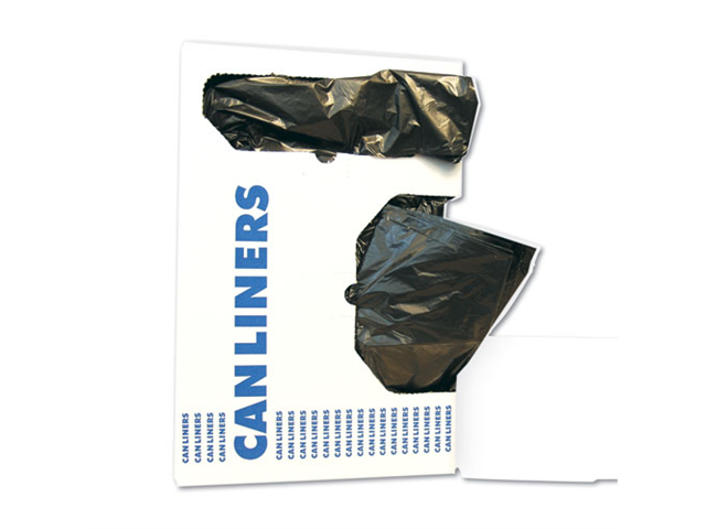 Boardwalk 1717L Light-Grade Can Liners 17 x 17 35 Mil 4-Gallon Black 50/Roll 1 Roll