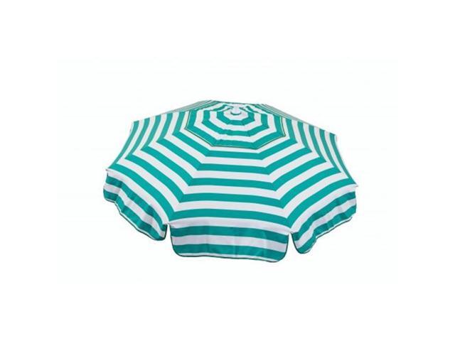 6ft Italian Market Tilt Umbrella Home Patio Sun Canopy Green Stripe - Patio Pole