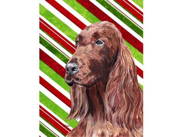 Carolines Treasures SC9608GF Irish Setter Candy Cane Christmas Flag Garden Size