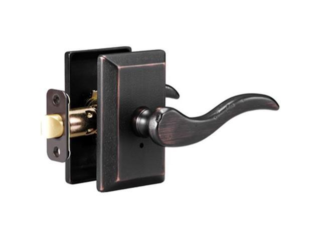 Delaney Designer 691700SR Ronda Series Keyed Entry Door Lever Set With Square Backplate
