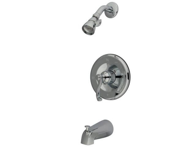 Kingston Brass KB1631FL Tub & Shower Faucet with Single French Scroll Handle Chrome