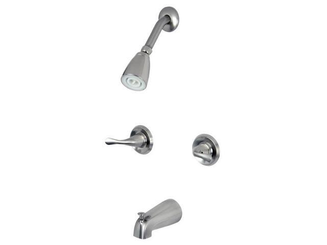 Kingston Brass Yosemite KB2248YL Two Handle Tub Shower Faucet Satin Nickel KB22