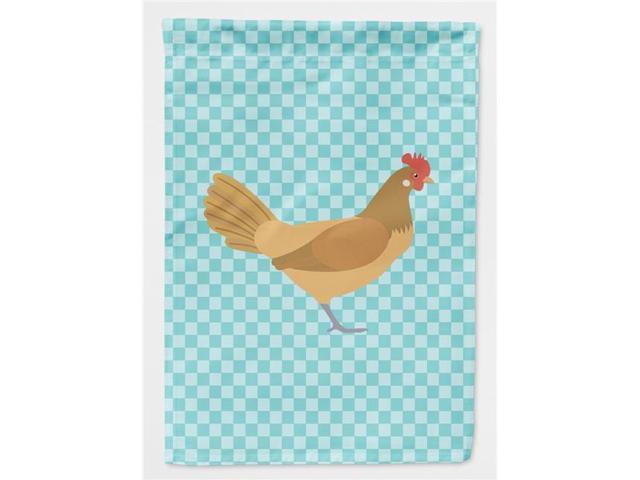 Frisian Friesian Chicken Blue Check Flag Garden Size BB8006GF