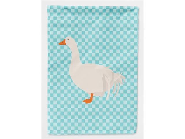 Sebastopol Goose Blue Check Flag Garden Size BB8076GF