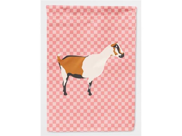 Alpine Goat Pink Check Flag Garden Size BB7880GF