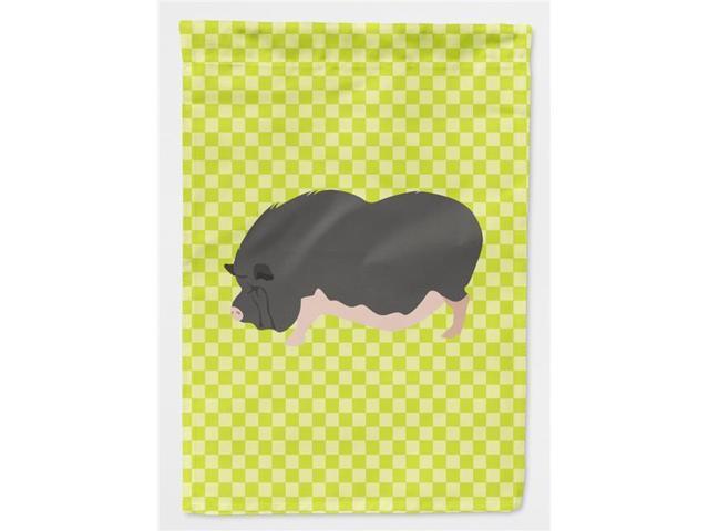 Vietnamese Pot-Bellied Pig Green Flag Canvas House Size BB7767CHF