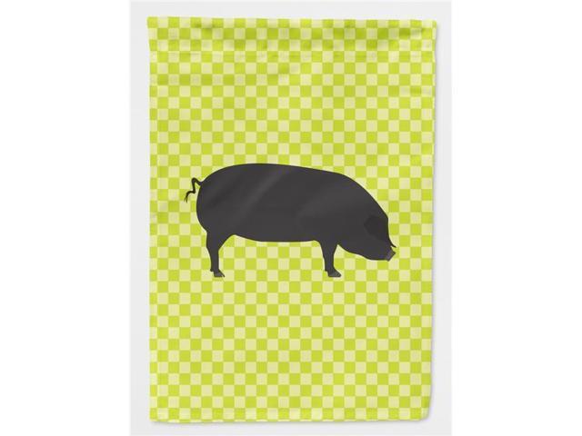 Devon Large Black Pig Green Flag Canvas House Size BB7757CHF