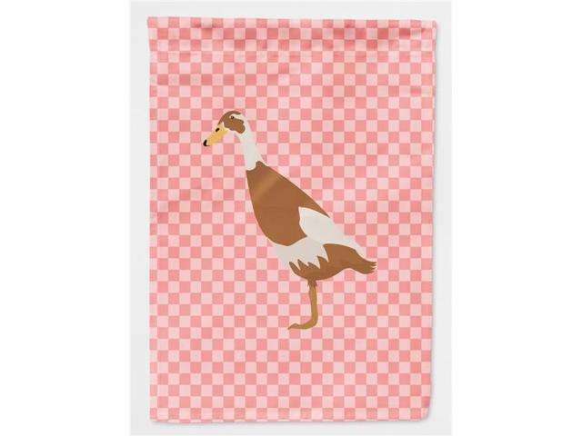 Indian Runner Duck Pink Check Flag Garden Size BB7865GF
